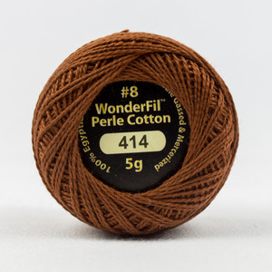 SADDLE BROWN-#8 Perle cotton, 2-ply 100% long staple Egyptian cotton (EL5G-414)