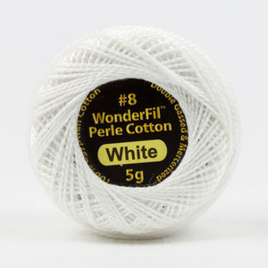 WHITE-#8 Perle cotton, 2-ply 100% long staple Egyptian cotton(EL5G-100) (EL5G-100) 