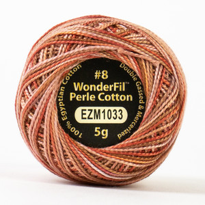 CARPENTER-#8 Perle cotton, 2-ply 100% long staple Egyptian cotton in variegated colors (EL5GM-1033) CARPENTER-#8 Perle cotton, 2-ply 100% long staple Egyptian cotton in variegated colors (EL5GM-1033)
