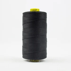 WONDERFIL SPAGETTI-BLACK-12wt 3-ply Double-Gassed Egyptian cotton. (SP4-200) 
