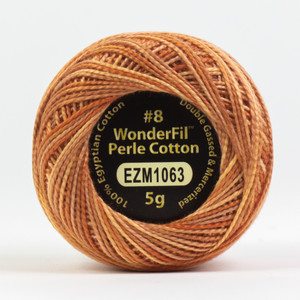 TUMERIC TUNE-UP-#8 Perle cotton, 2-ply 100% long staple Egyptian cotton in variegated colors (EL5GM-1063)