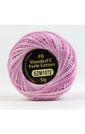 WONDERFIL ELEGANZA-Dawn Pink #8 Perle cotton, 2-ply 100% long staple Egyptian cotton in variegated colors. (EL5GM-1072) 