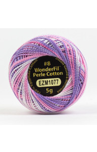 WONDERFIL ELEGANZA-Sweet Tarts#8 Perle cotton, 2-ply 100% long staple Egyptian cotton in variegated colors. (EL5GM-1077) WONDERFIL ELEGANZA-Sweet Tarts#8 Perle cotton, 2-ply 100% long staple Egyptian cotton in variegated colors. (EL5GM-1077)