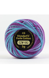 WONDERFIL ELEGANZA-ROCK POOL #8 Perle cotton, 2-ply 100% long staple Egyptian cotton in variegated colors. (EL5GM-1082)