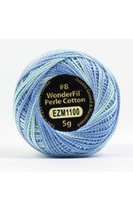 WONDERFIL ELEGANZA-Sweet Baby#8 Perle cotton, 2-ply 100% long staple Egyptian cotton in variegated colors. (EL5GM-1100)