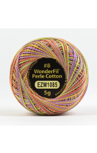 WONDERFIL ELEGANZA-FANCY PANTS-#8 Perle cotton, 2-ply 100% long staple Egyptian cotton in variegated colors (EL5GM-1085)