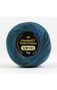 WONDERFIL ELEGANZA-GREEN ISLAND-#8 Perle cotton, 2-ply 100% long staple Egyptian cotton in variegated colors (EL5GM-1093) WONDERFIL ELEGANZA-GREEN ISLAND-#8 Perle cotton, 2-ply 100% long staple Egyptian cotton in variegated colors (EL5GM-1093)