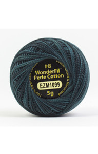 WONDERFIL ELEGANZA-DEEP JUNGLE-#8 Perle cotton, 2-ply 100% long staple Egyptian cotton in variegated colors (EL5GM-1099)