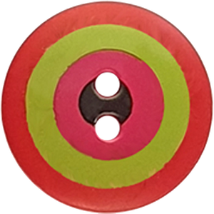 Kaffe Fassett Button, Target Red, Green, Pink 20mm / each Kaffe Fassett Button, Target Red, Green, Pink 20mm / each