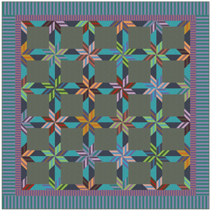 Kaffe Fassett - Shot Stripe Stars Quilt Kaffe Fassett - Shot Stripe Stars Quilt