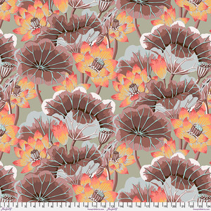 Lake Blossoms - Antique, Kaffe Fassett Classic, PWGP093, per 1/2 yard, AUGUST 2023 Lake Blossoms - Antique, Kaffe Fassett Classic, PWGP093, per 1/2 yard, AUGUST 2023
