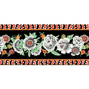 5" Velvet border Kaffe Fassett Black & White, priced per yard 5" Velvet border Kaffe Fassett Black & White, priced per yard