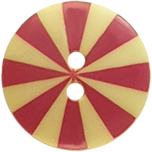 Kaffe Fassett Button Radiate, red & yellow, 15mm / each