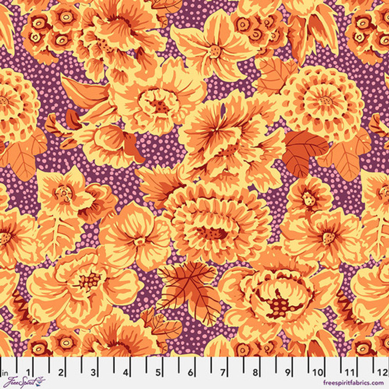 Floral with Dots - Plum
