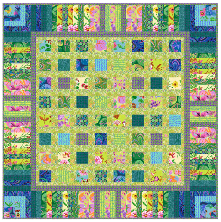 Charming Quilt Cool - PDF pattern using Kaff e Fassett Collective