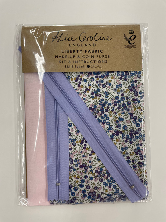  Make-up and Coin Purse Kit -mauve zip