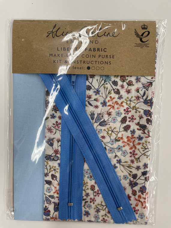 Make-up and Coin Purse Kit - med blue zip