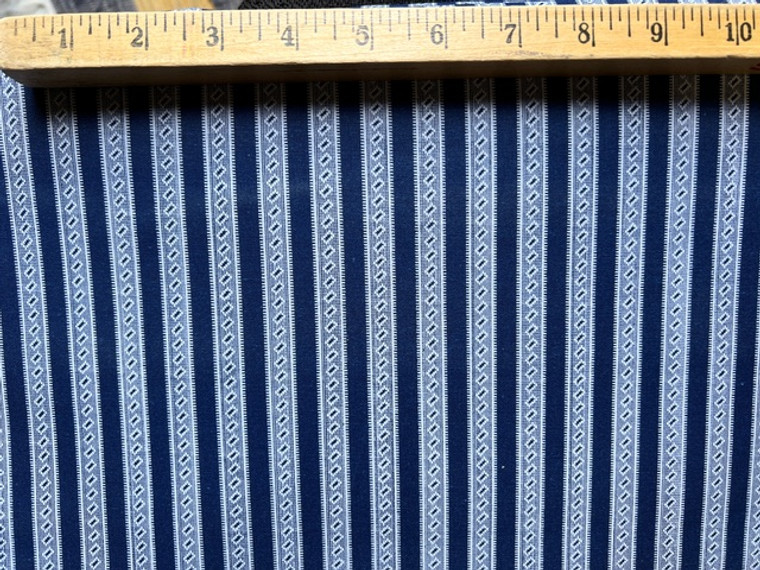 Indigo Stacked Brick Stripe