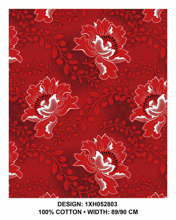 Red & Black Hibiscus