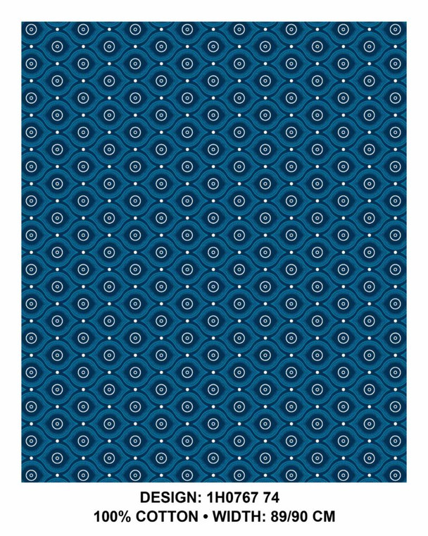 Indigo & Turquoise Fisheyes H0767 CW74