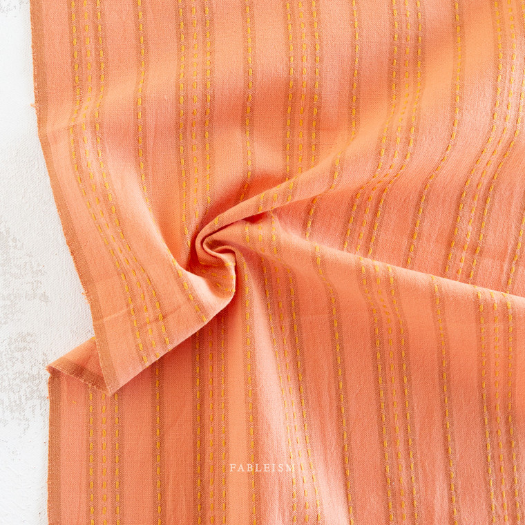 Stitch Stripe in Ginger, LL-07-SSP-GINGER, (REVERSIBLE)per 1/2 yard
