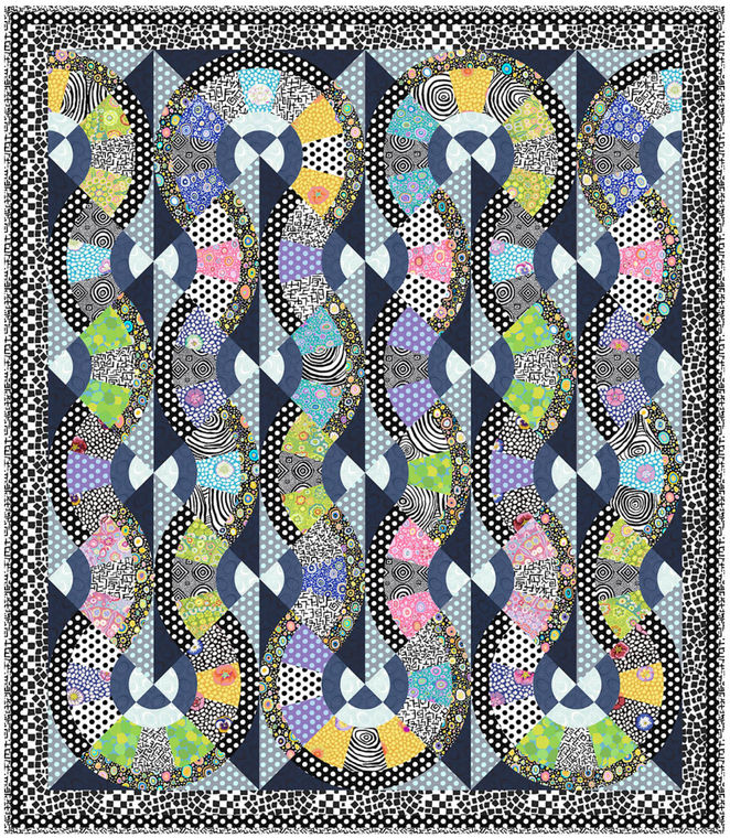 Contrast Fanfare Quilt Project designed by Kaffe Fassett