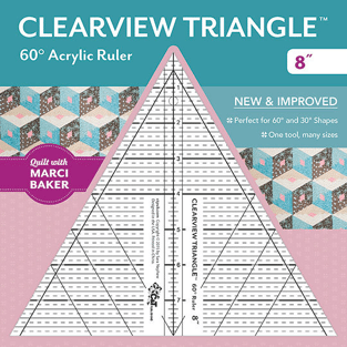 Clearview Triangle 8 inch - 60° Acrylic Ruler