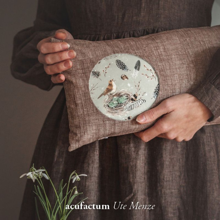 Cotton Fabric Emma - Cocoa, per 1/2 yard