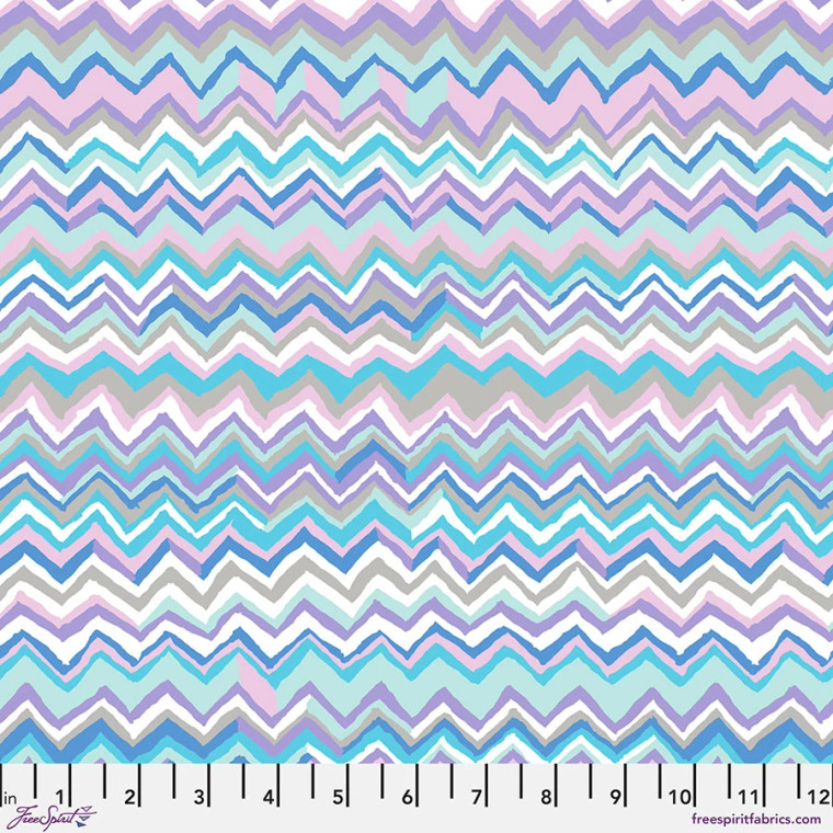 Zig Zag - Blue, Brandon Mably, PWBM043, per 1/2 yard