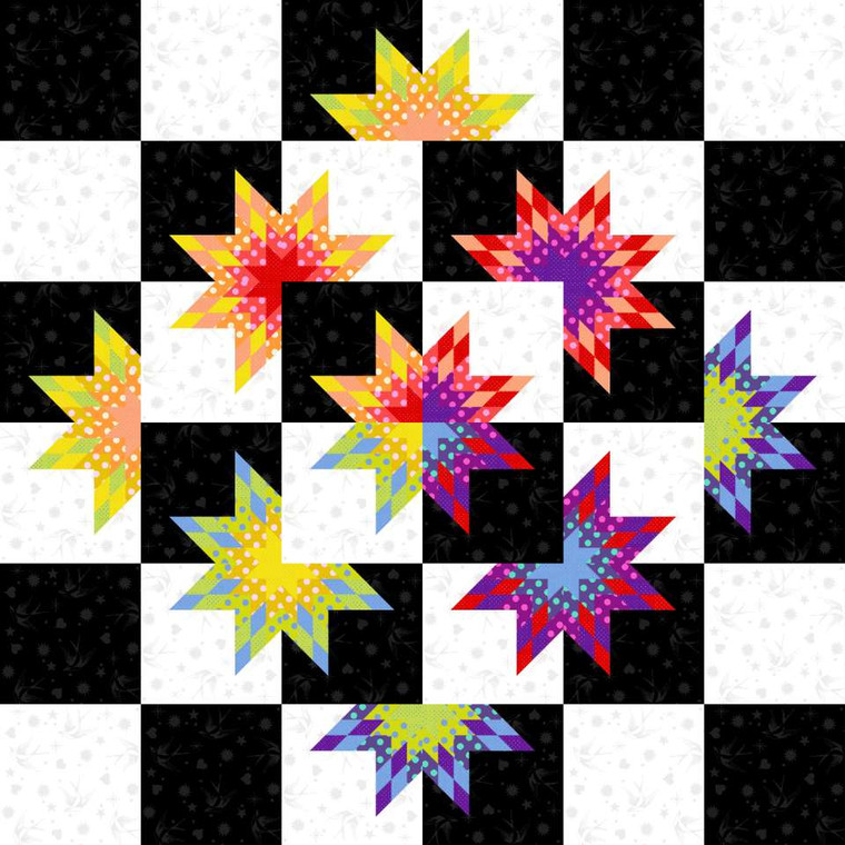 Pattern used is The Goodnight Star by Quiltworx