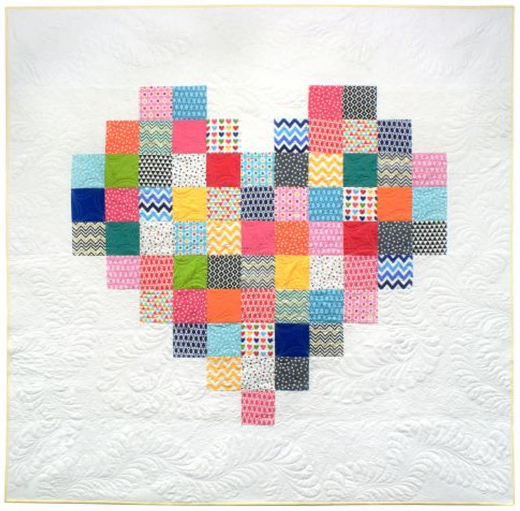 Pixelated Heart Free Pattern by Robert Kaufman Fabrics