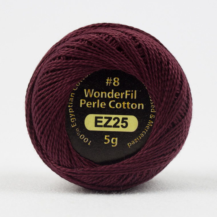 ROSEWOOD-#8 Perle cotton, 2-ply 100% long staple Egyptian cotton (EL5G-25) 