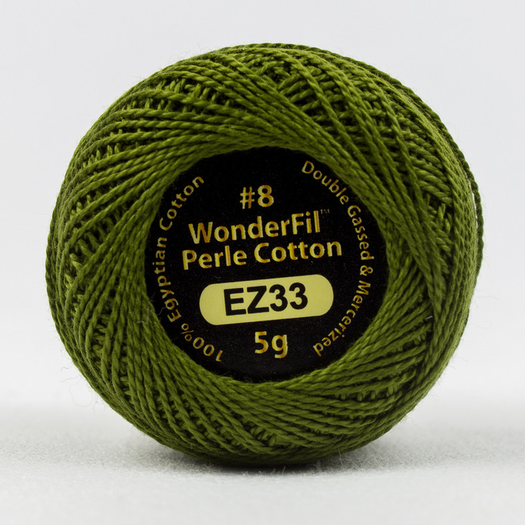 MARSH GREEN-#8 Perle cotton, 2-ply 100% long staple Egyptian cotton (EL5G-33) 