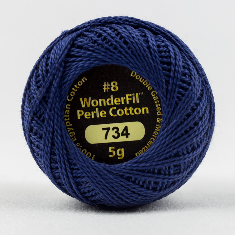 DENIM-#8 Perle cotton, 2-ply 100% long staple Egyptian cotton (EL5G-734)