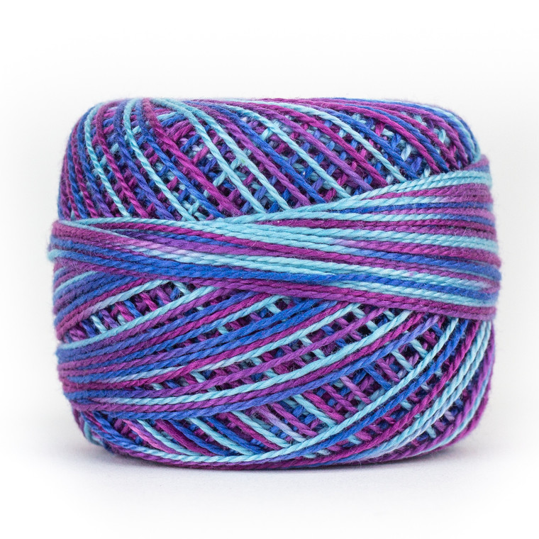 ENCHANTMENT-#8 Perle cotton, 2-ply 100% long staple Egyptian cotton in variegated colors (EL5GM-1041)