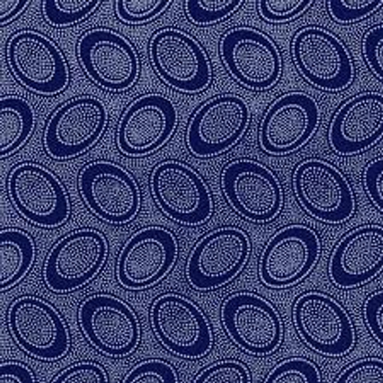 Aboriginal Dot - Indigo, Kaffe Fassett Classic, GP71, per 1/2 yard