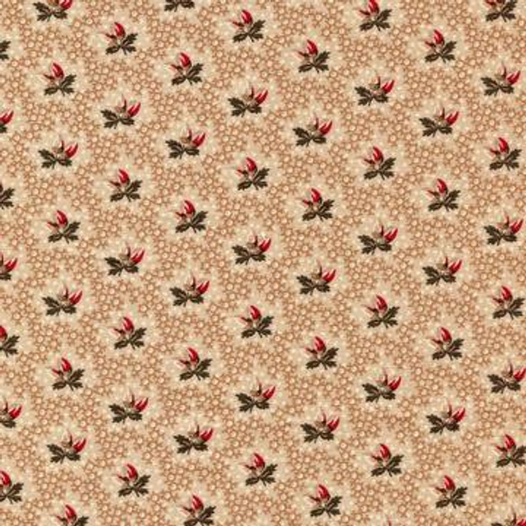 DHER1015-Light Brown Flowers