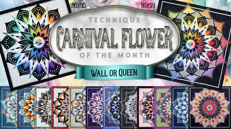 Carnival Flower ToM is now available, pattern only Queen Size 99" x 99"