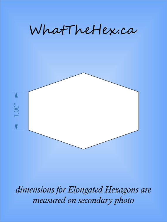 Elongated Hexagon Acrylic Template