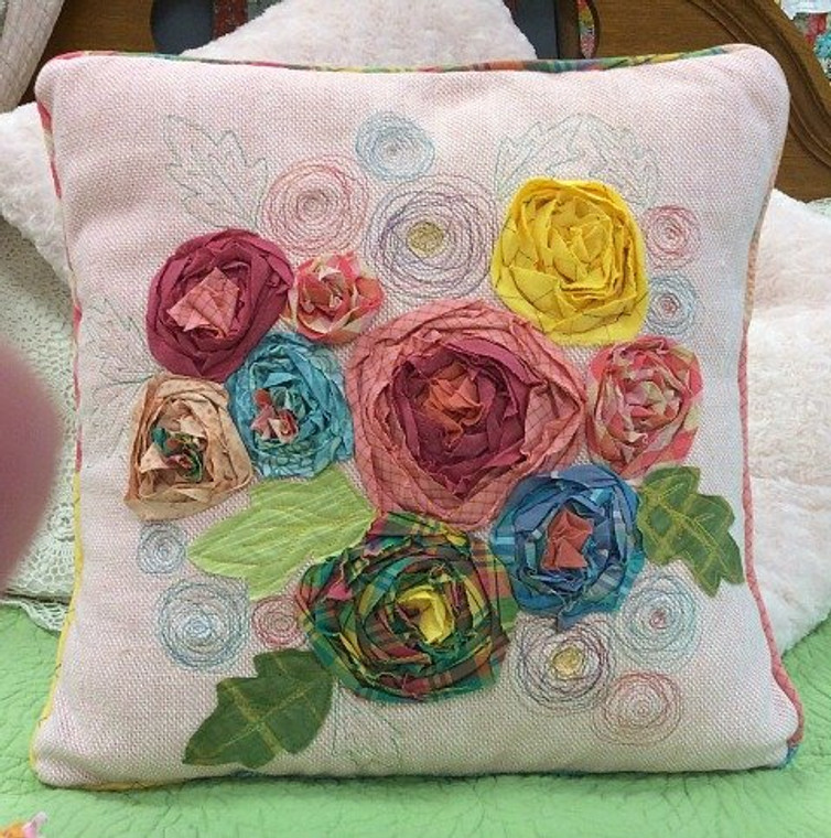 Rosette Pillow  Pattern, Fiberworks, Laura Heine