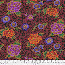 Charlotte - Dark, Kaffe Fassett Collective, PWGP186, per 1/2 yard