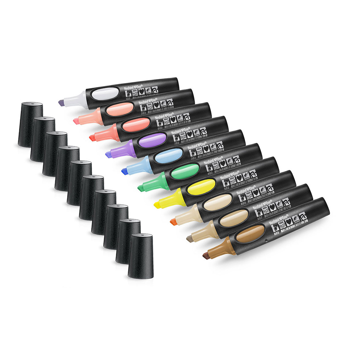Neuland No.One® (wedge nib) - Sets of 10 colours - Graphic Gear