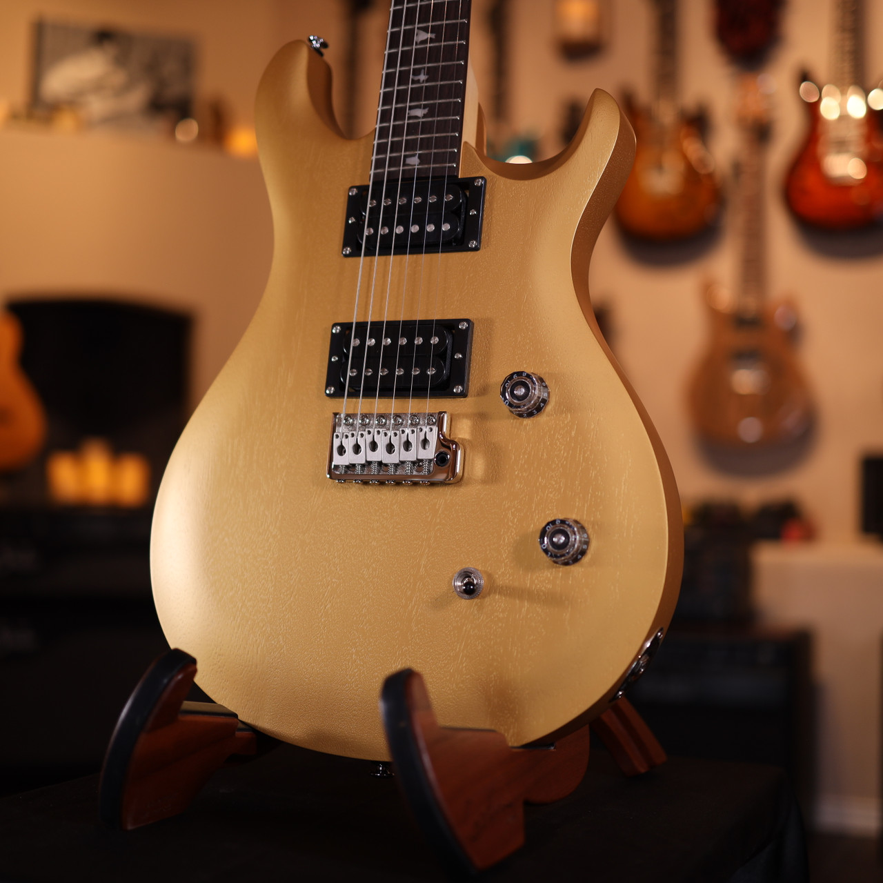 PRS SE CE 24 Standard Satin Electric Guitar - Metallic Gold Satin 9120