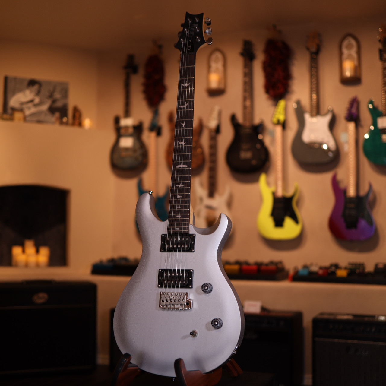 PRS SE CE 24 Standard Satin Electric Guitar - Metallic Silver