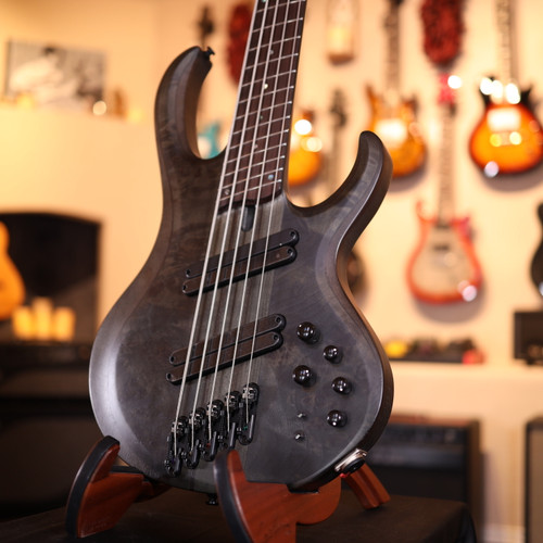 Ibanez Bass Workshop BTB805MS 5-string Bass Guitar - Transparent Grey Flat 4686