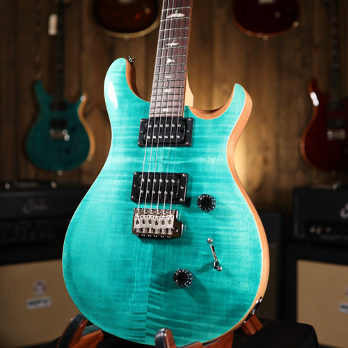 PRS SE Custom 24 - Flamed Maple Turquoise 0038