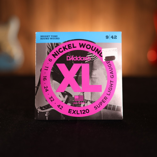 D'Addario EXL120 XL Nickel Wound Electric Guitar Strings - .009-.042 Super Light