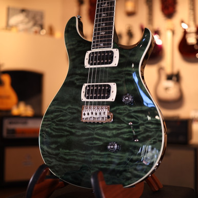 PRS SE Custom 24 Quilt Electric Guitar - Teal Black 4423