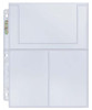 Ultra Pro 3 Pocket Platinum Page with 4"x6" Pockets 100 Ct.