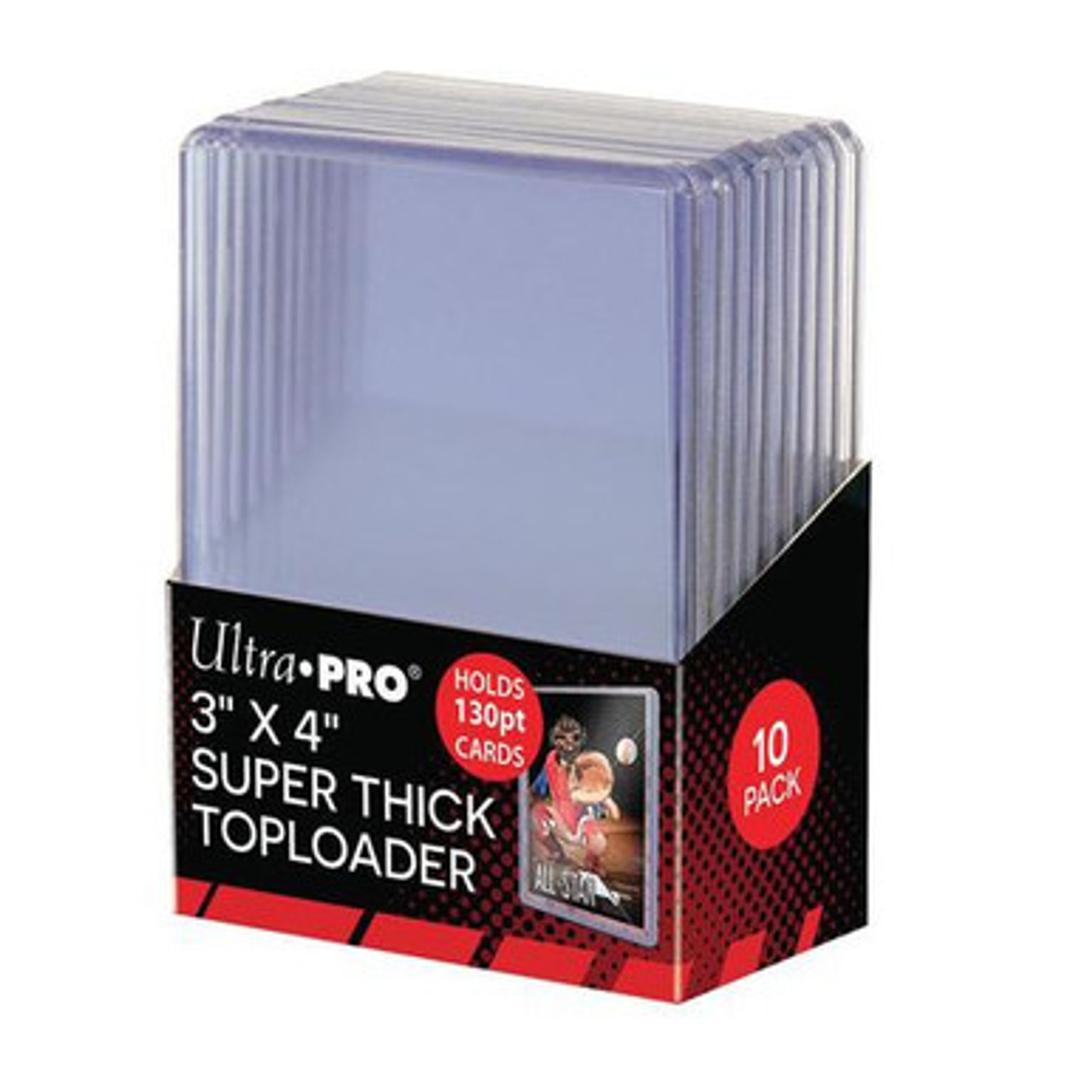 Ultra Pro 3"x4" Super Thick 130pt Toploader 10ct.